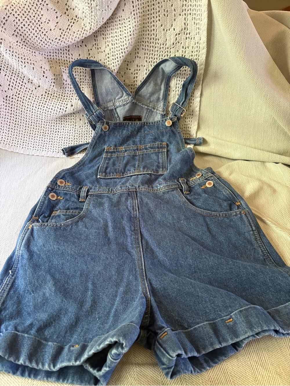 Blue Denim Overall Shorts - Classic Women's Shortalls